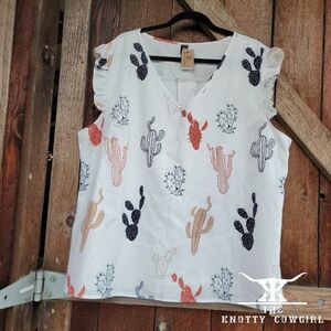 Cactus Cap Sleeve Blouse
